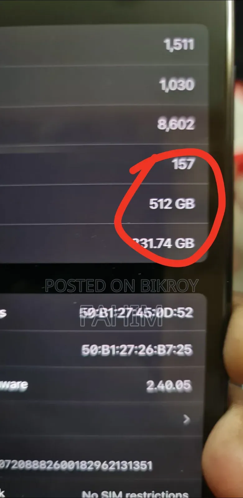 অ্যাপল আইফোন ১৫ প্রো ম্যাক্স ৫১২ জিবি ব্ল্যাক