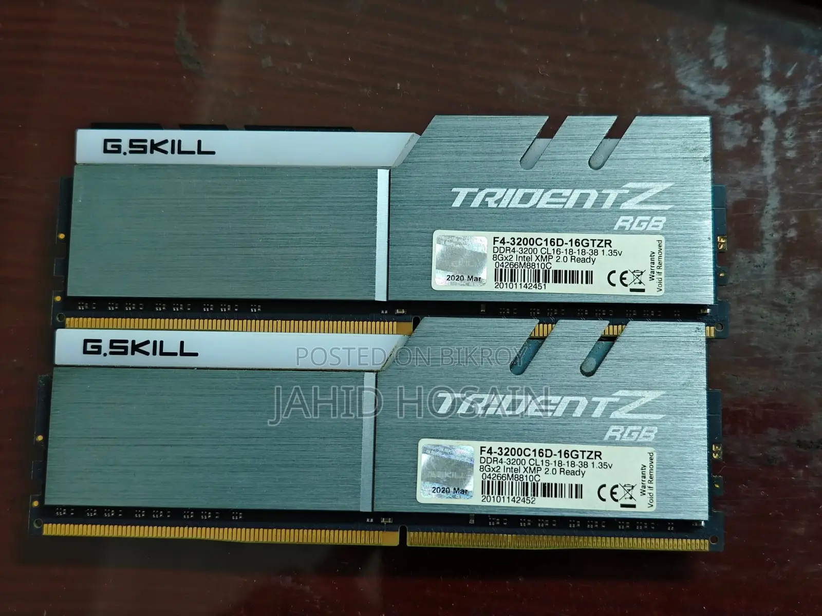 G.Skill Trident Z RGB DDR4 8GB x 2