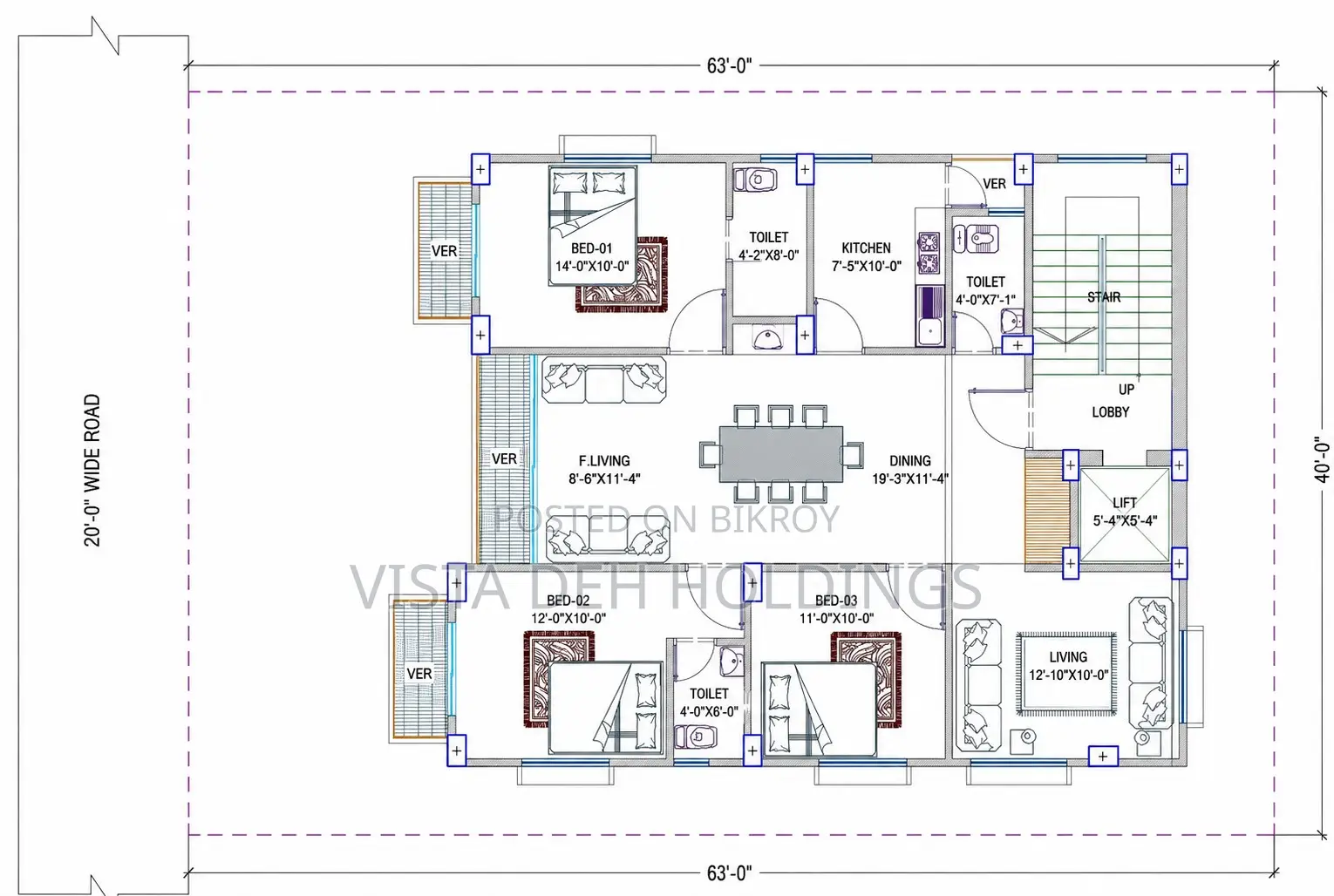 Furnished 4bdrm Apartment in Vista, Aftab Nagar for Sale