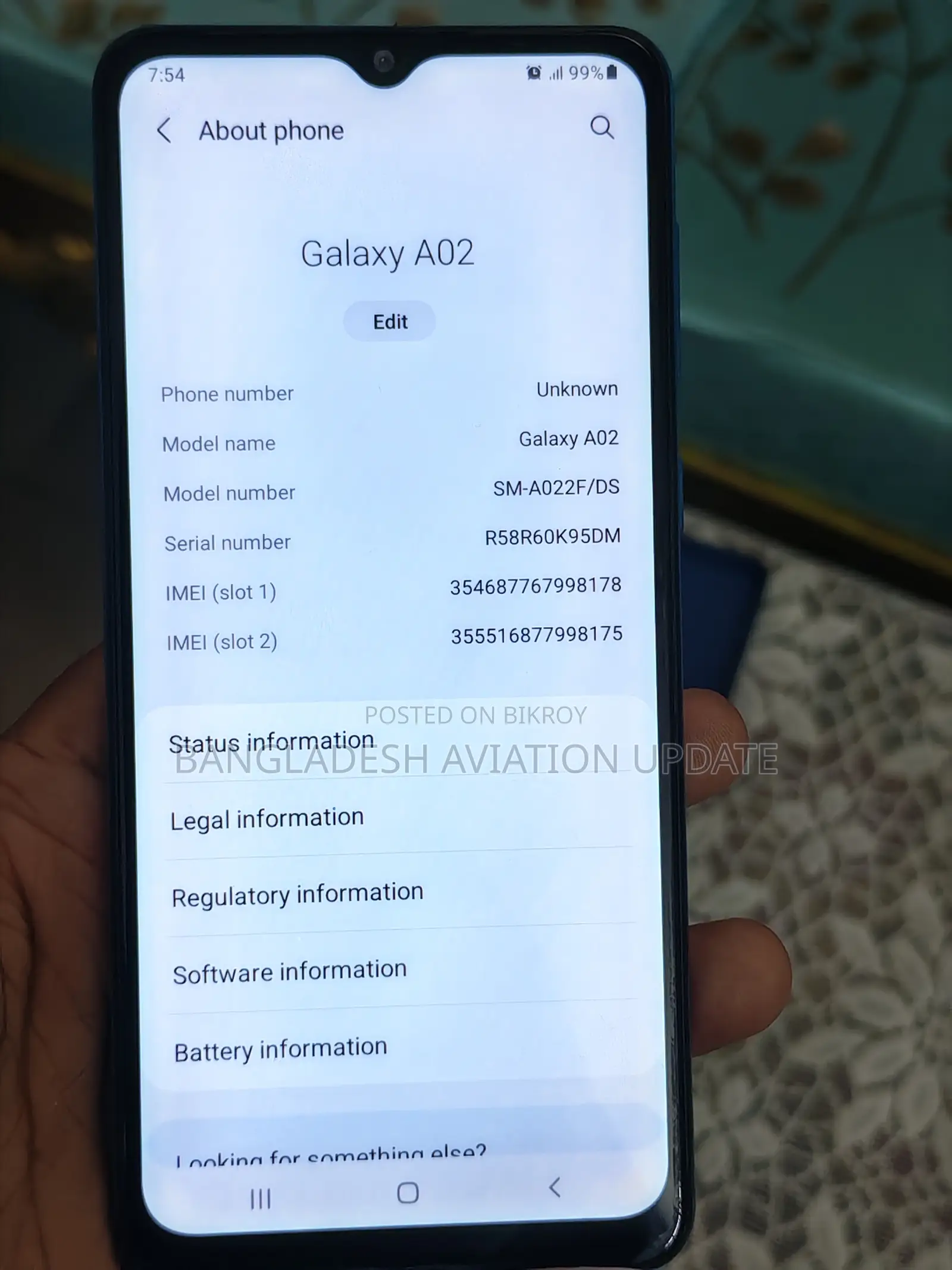 Samsung Galaxy A02 32 GB Blue