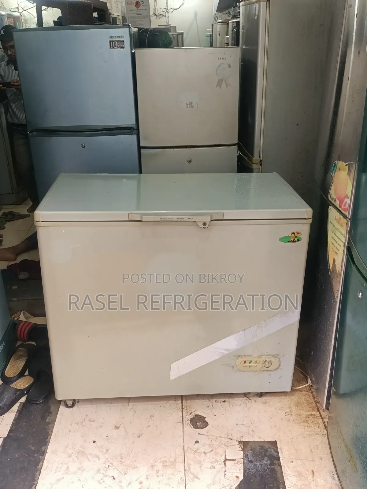 265 Liter running deep fridge for sale.