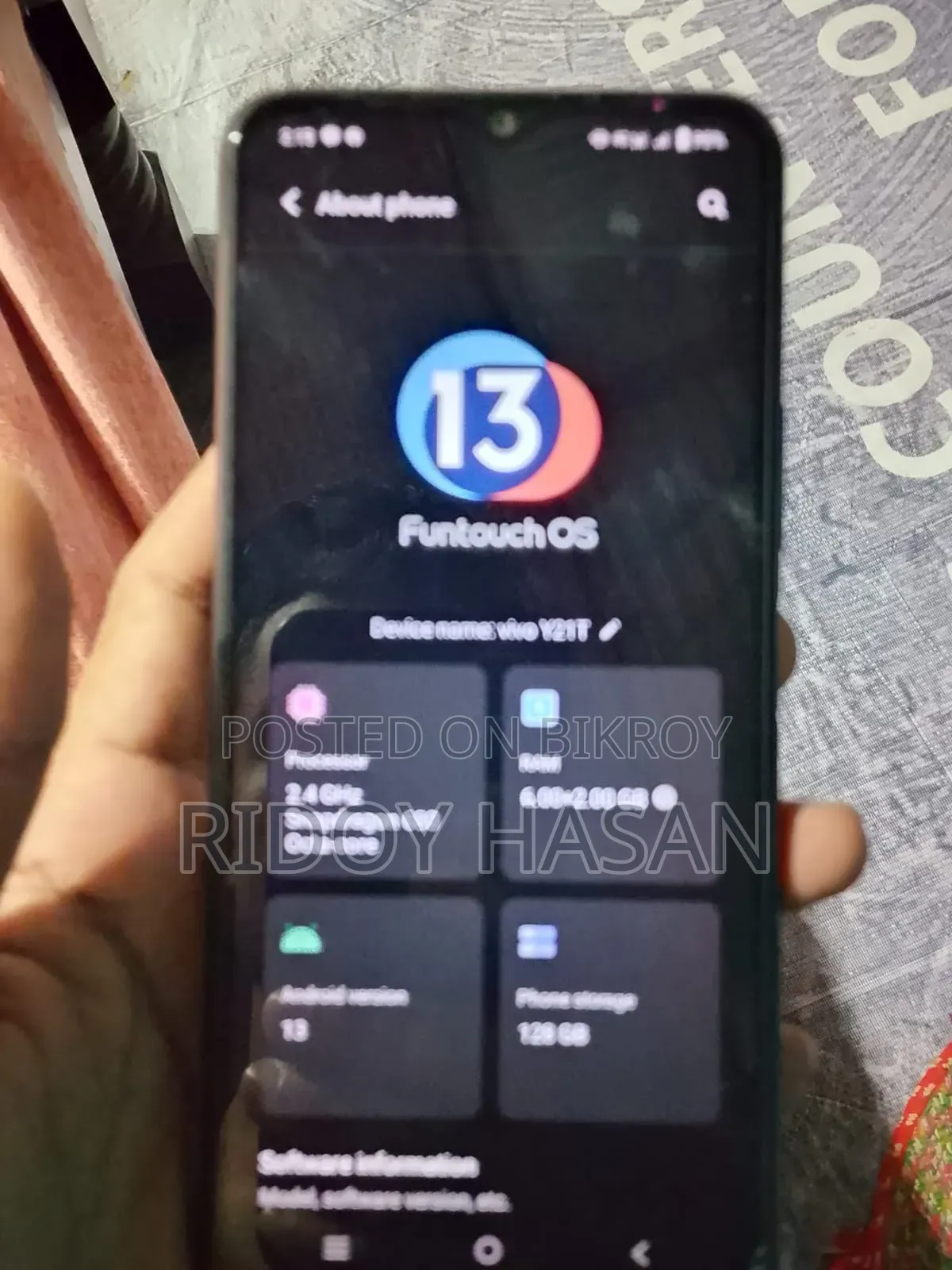 Vivo Y21t 128 GB Blue