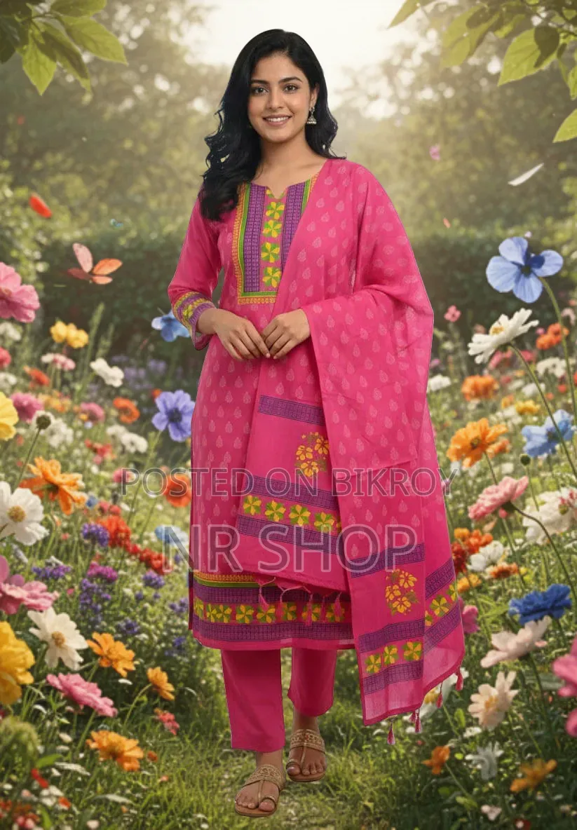 হেরিটেজ ব্লক প্রিন্ট থ্রি-পিস