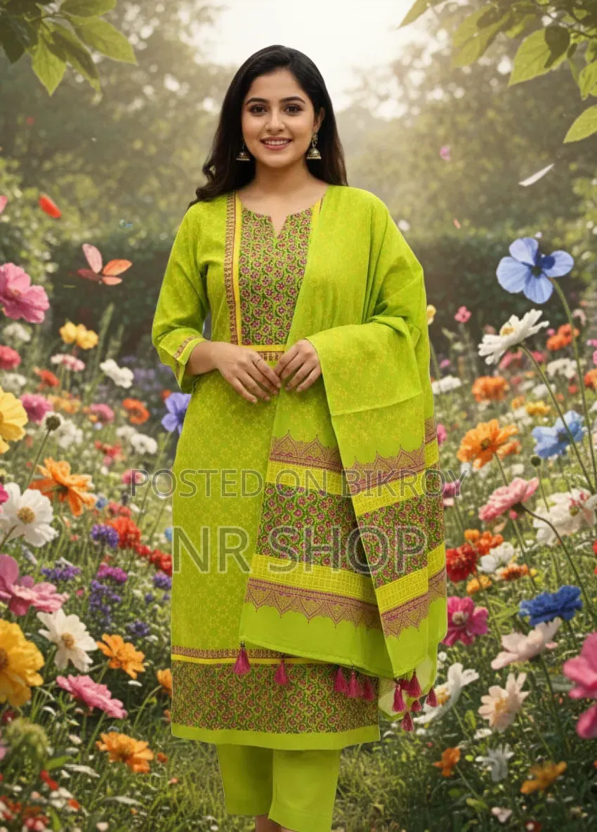 হেরিটেজ ব্লক প্রিন্ট থ্রি-পিস
