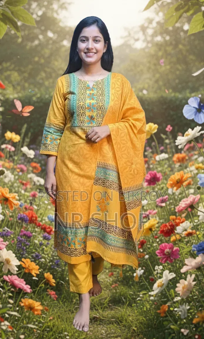 হেরিটেজ ব্লক প্রিন্ট থ্রি-পিস