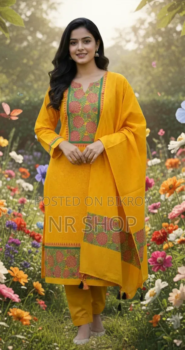হেরিটেজ ব্লক প্রিন্ট থ্রি-পিস