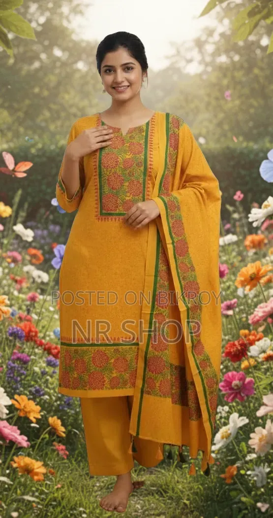 হেরিটেজ ব্লক প্রিন্ট থ্রি-পিস