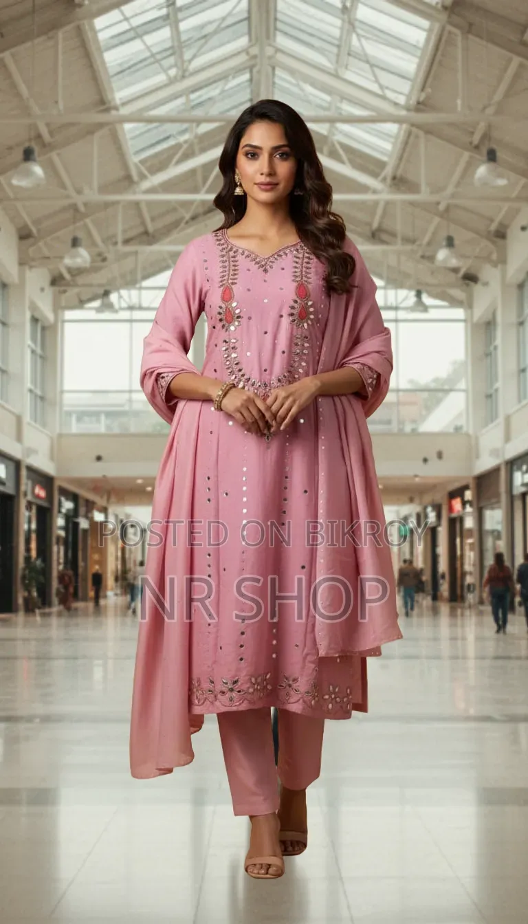 প্রিমিয়াম এসি কটন কাঁচুপি থ্রি-পিস