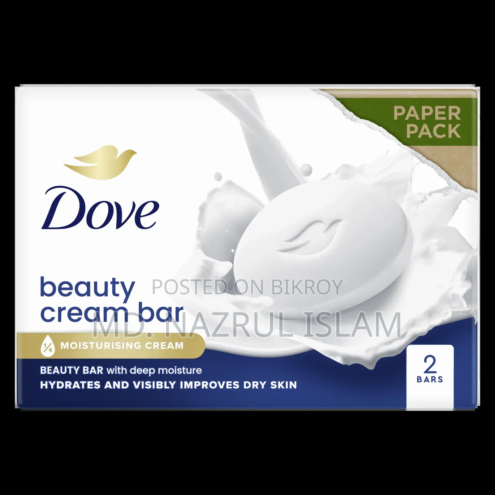Dove Original Beauty Bar With Moisturising Cream (2 × 90 G)
