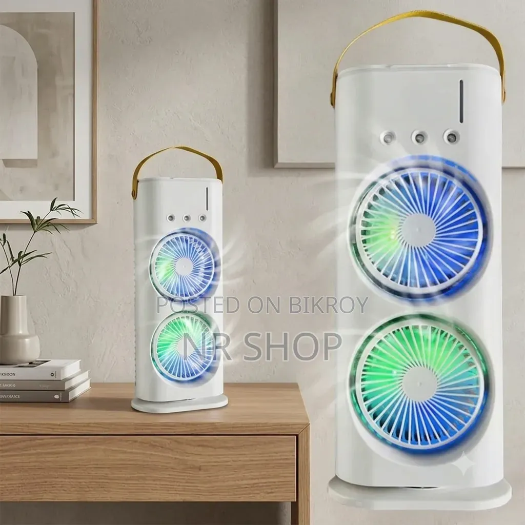 Double-Headed Air Cooler Mist Fan