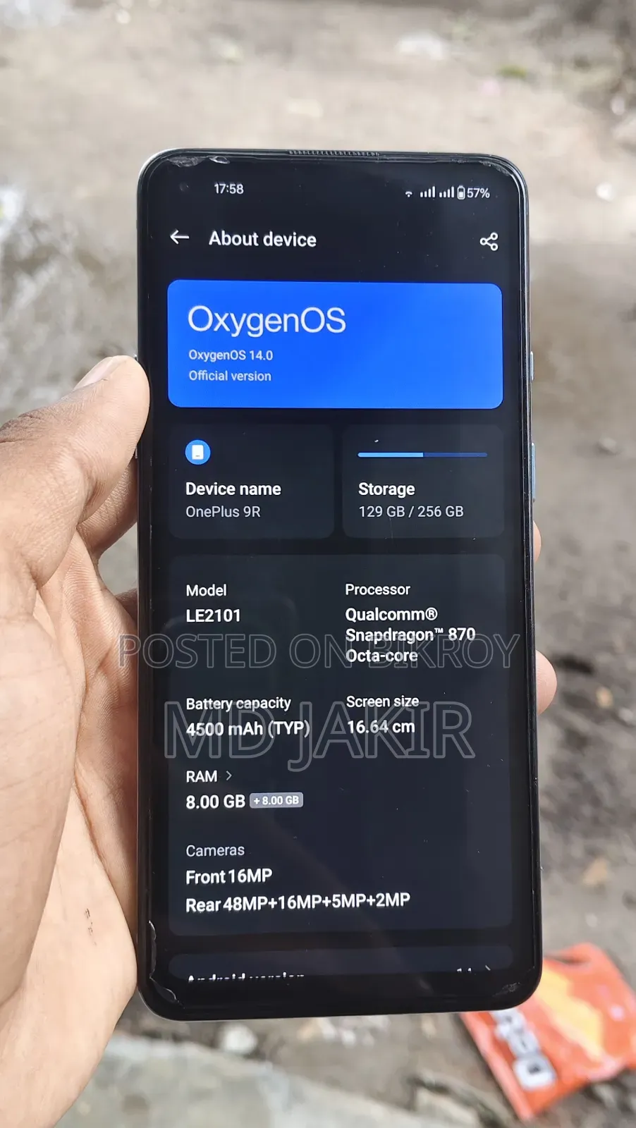 OnePlus 9R 256 GB Blue