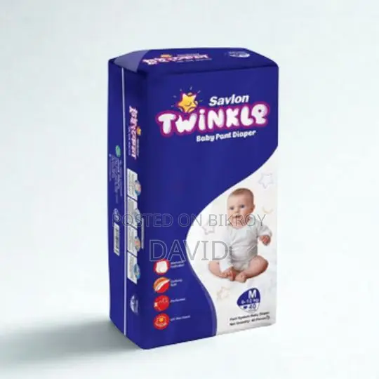 Savlon Twinkle Baby Pant Diaper M 6-12 Kg 40 PCS