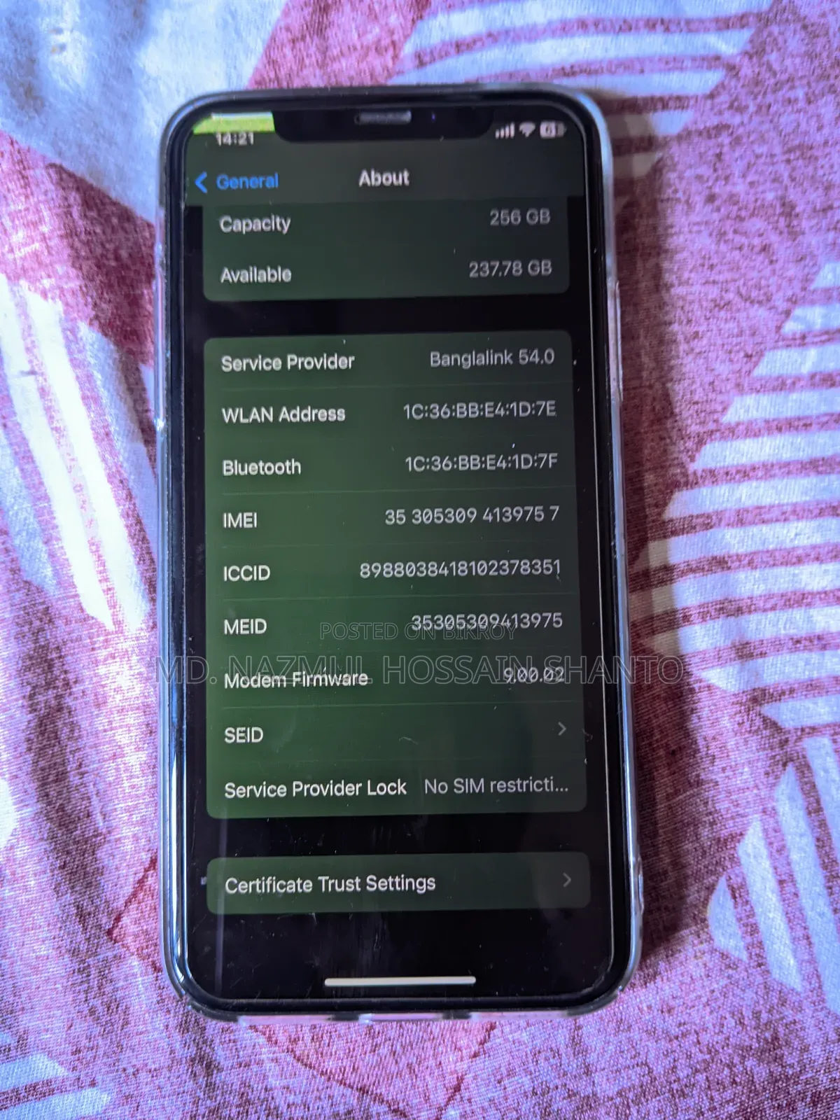 Apple iPhone X 256 GB Black