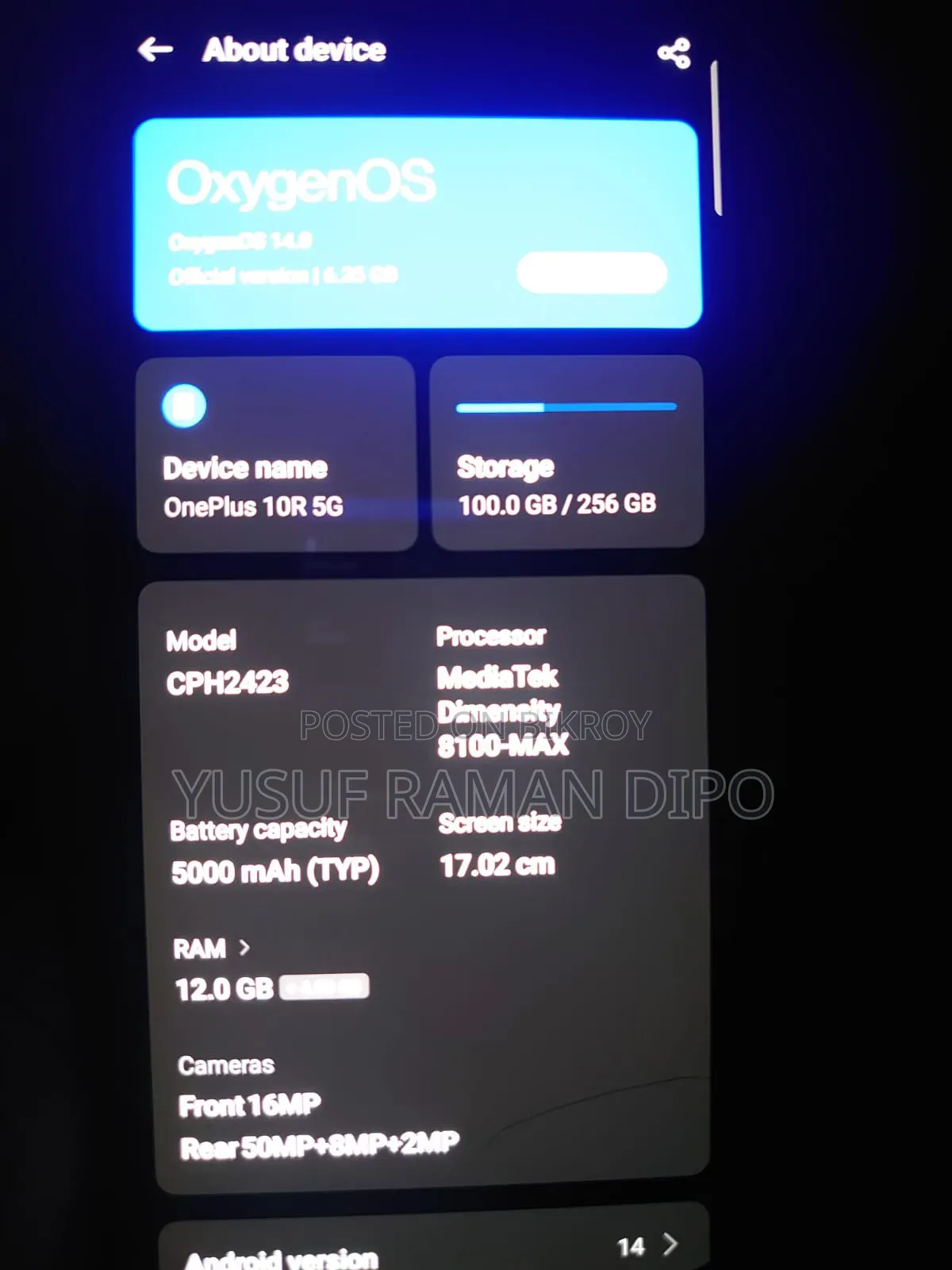 OnePlus 10R 256 GB Black