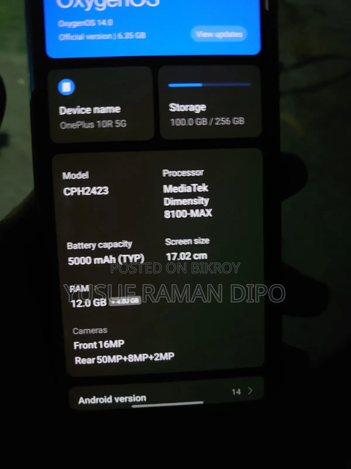 OnePlus 10R 256 GB Black