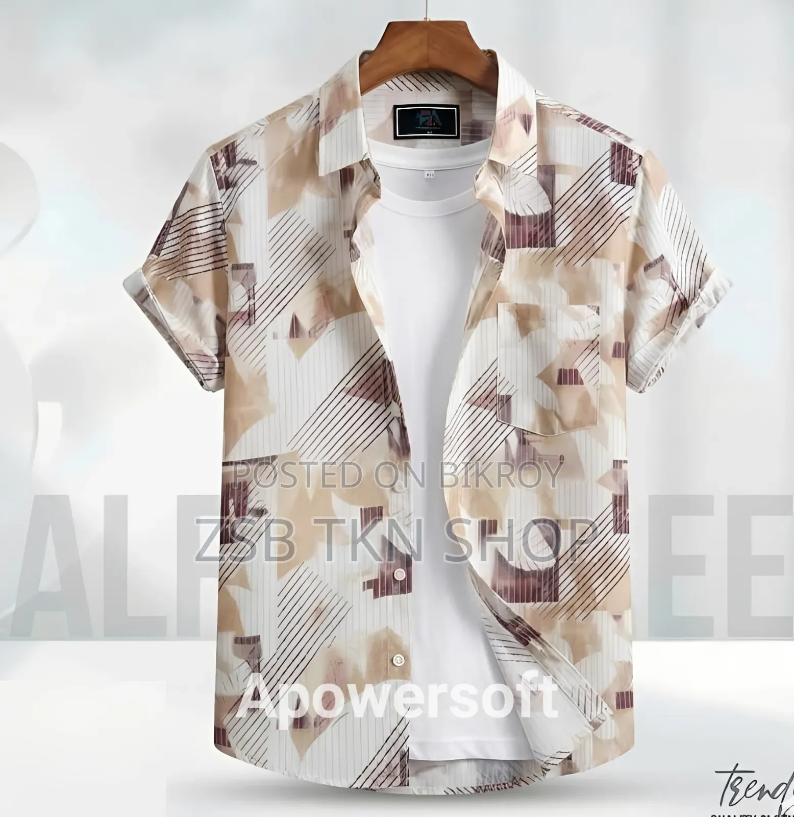 Premium Quality Half Sleeve Shirt. Fabric: 100% Fancy Cotton.