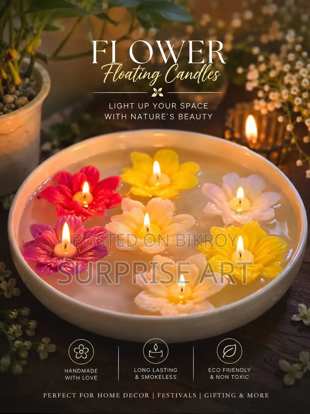 Floating Flower Candle