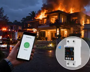 Smart Wifi Automatic Circuit Breaker With LCD Display
