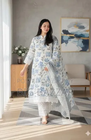 পকেট কুর্তি থ্রি পিস