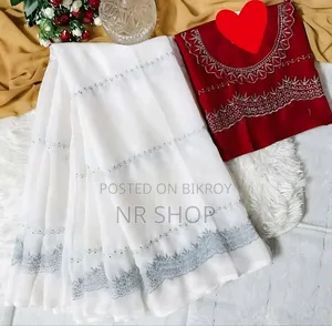 Premium Georgette Embroidery Saree