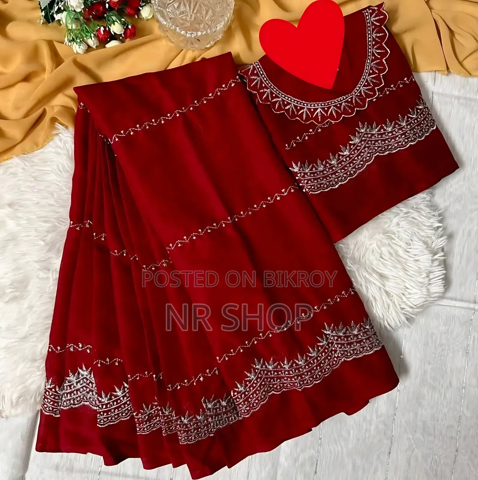 Premium Georgette Embroidery Saree
