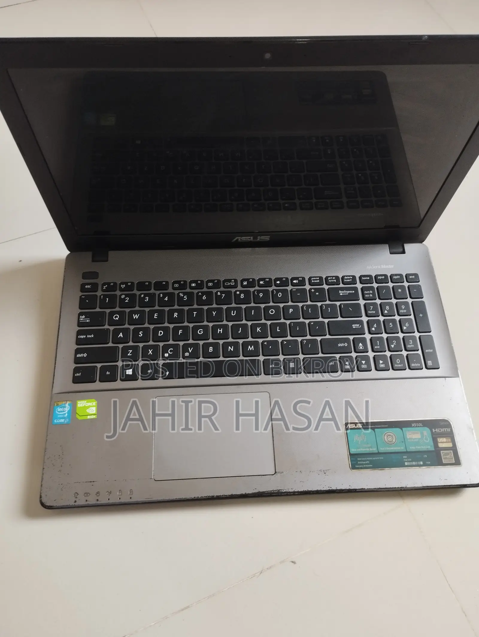 Laptop ASUS X552LDV 8GB Intel Core I5 HDD+SSD 1TB