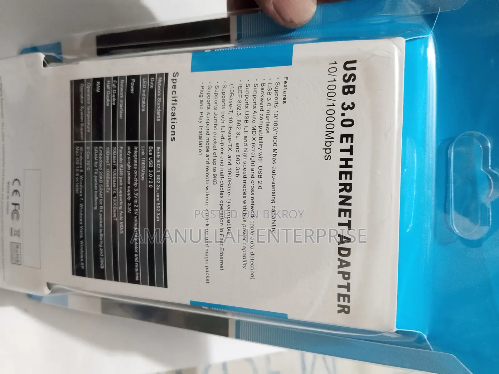 Usb 3.0 to Gigabit Ethernet Adapter | 1000mbps Rj45 Lan Card