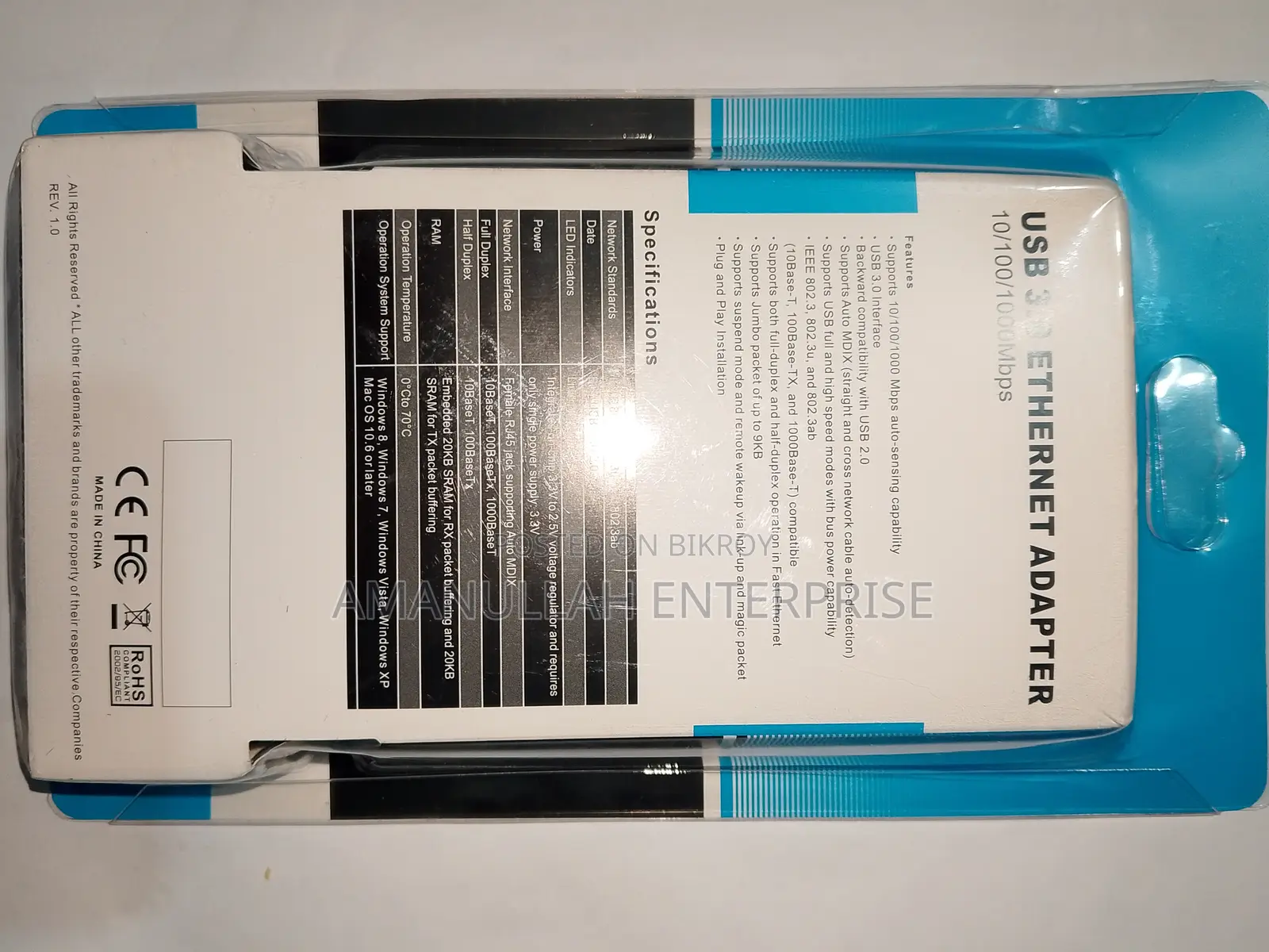 Usb 3.0 to Gigabit Ethernet Adapter | 1000mbps Rj45 Lan Card