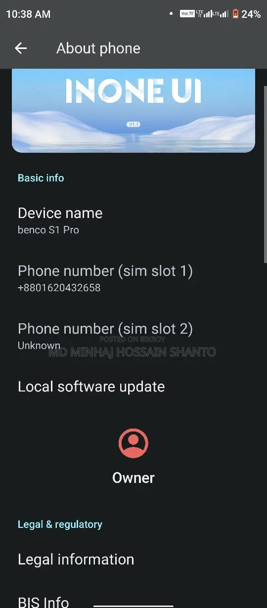 Benco S1 Pro 256 GB Blue