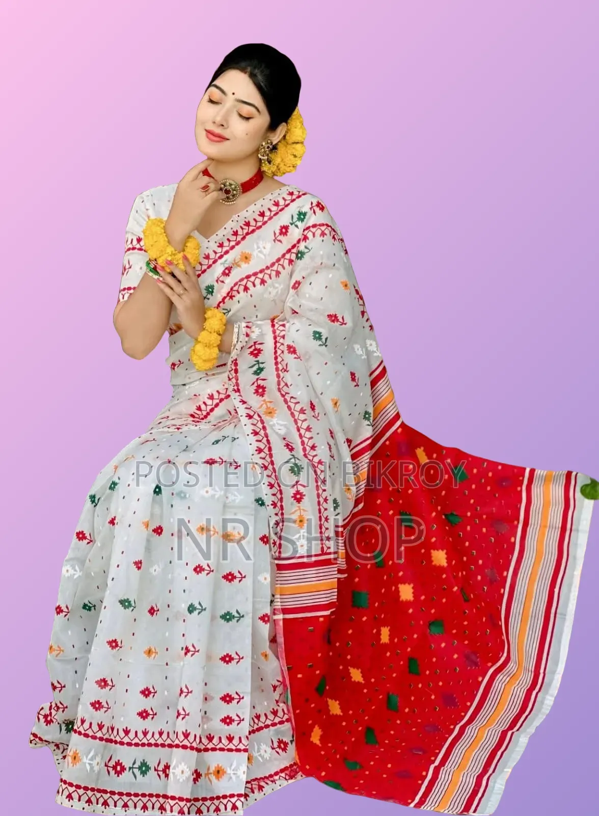 Heritage Half Silk Block Print Saree