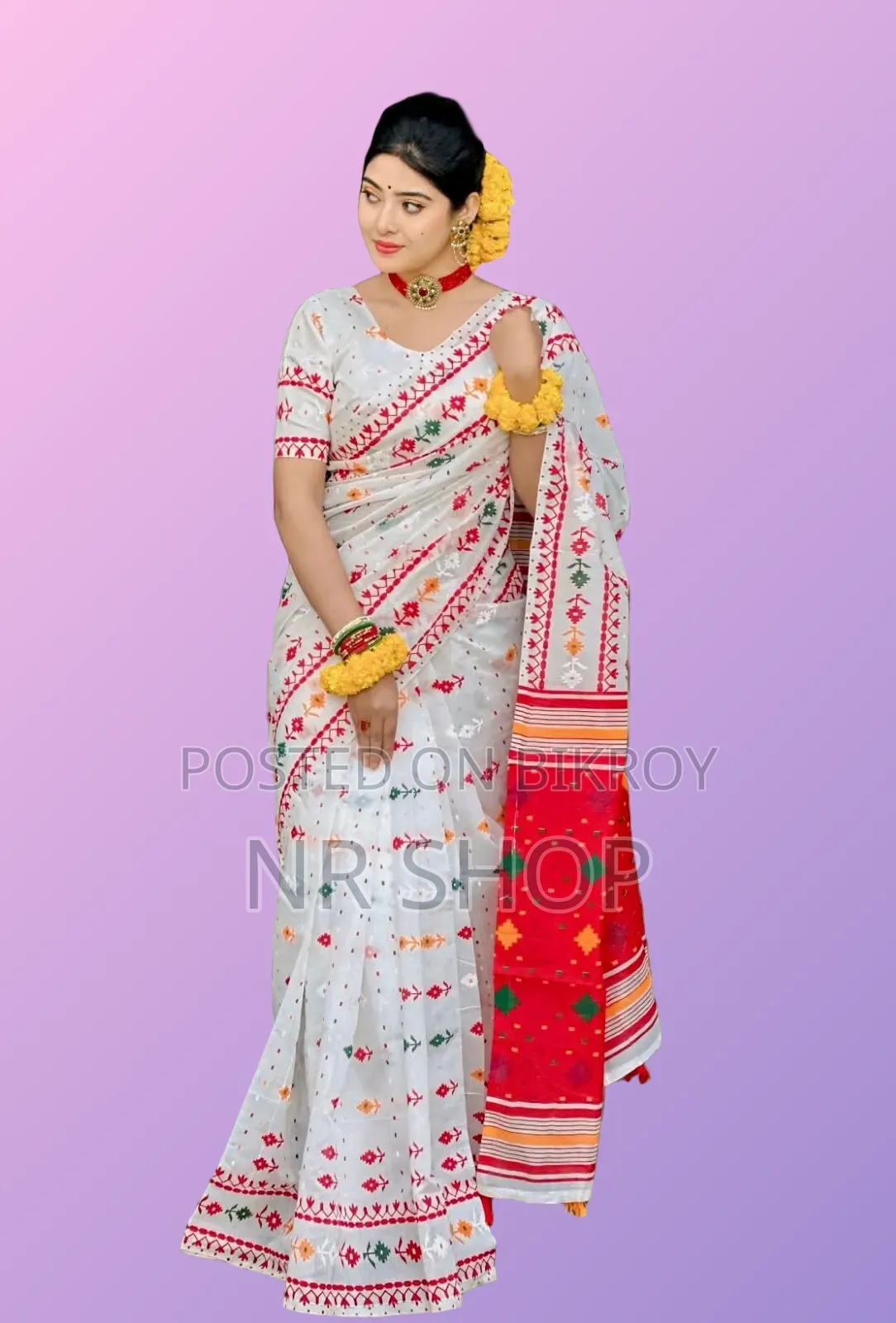 Heritage Half Silk Block Print Saree