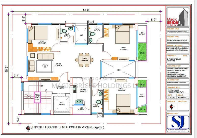3-bedroom Apartment in Provatbela, Basundhara for Sale