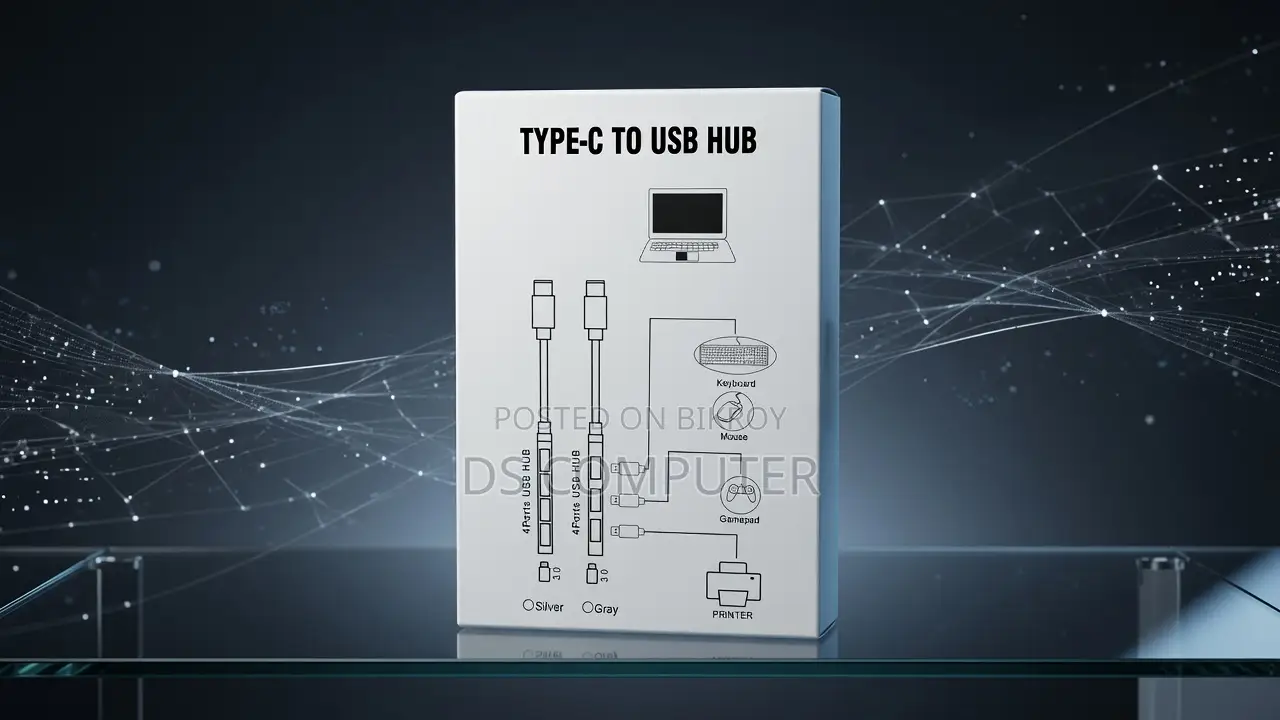 Type-C to USB Hub for Laptop Smartphone [New]