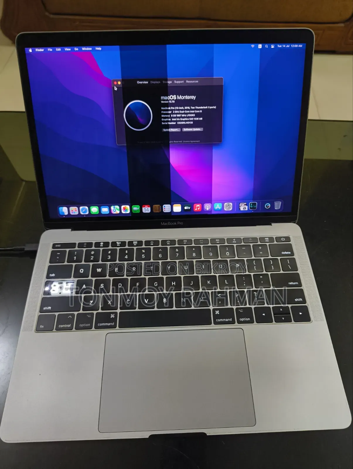 Laptop Apple MacBook 2016 8GB Intel Core I5 SSD 256GB