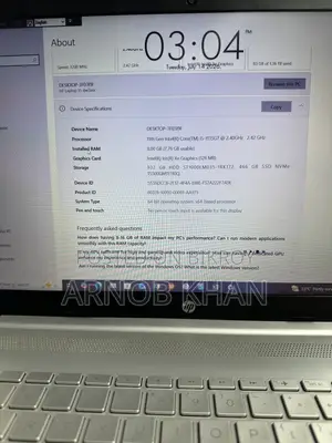 Laptop HP 14-Dq1025cl 8GB Intel Core I5 HDD 1T