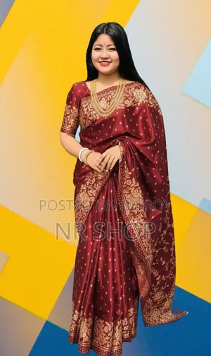 প্রিমিয়াম স্টাইলিশ জাপানিজ সিল্ক শাড়ি (ম্যাচিং ব্লাউজ পিসসহ)
