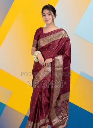 Premium Stylish Japanese Silk Saree (With Matching Blouse Piece)