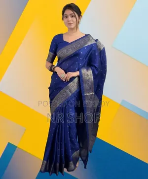 Premium Stylish Japanese Silk Saree (With Matching Blouse Piece)