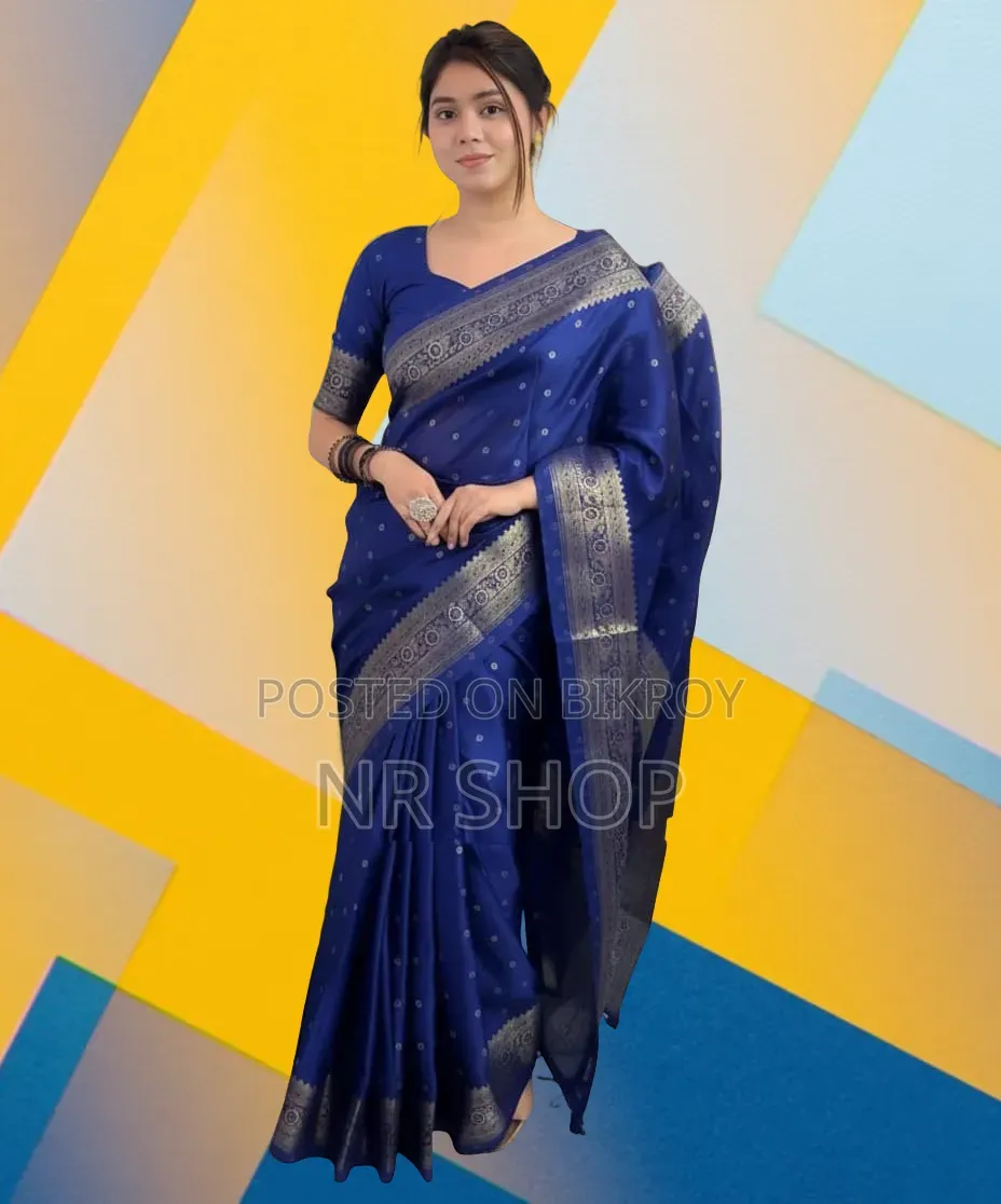 Premium Stylish Japanese Silk Saree (With Matching Blouse Piece)