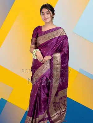 Premium Stylish Japanese Silk Saree (With Matching Blouse Piece)