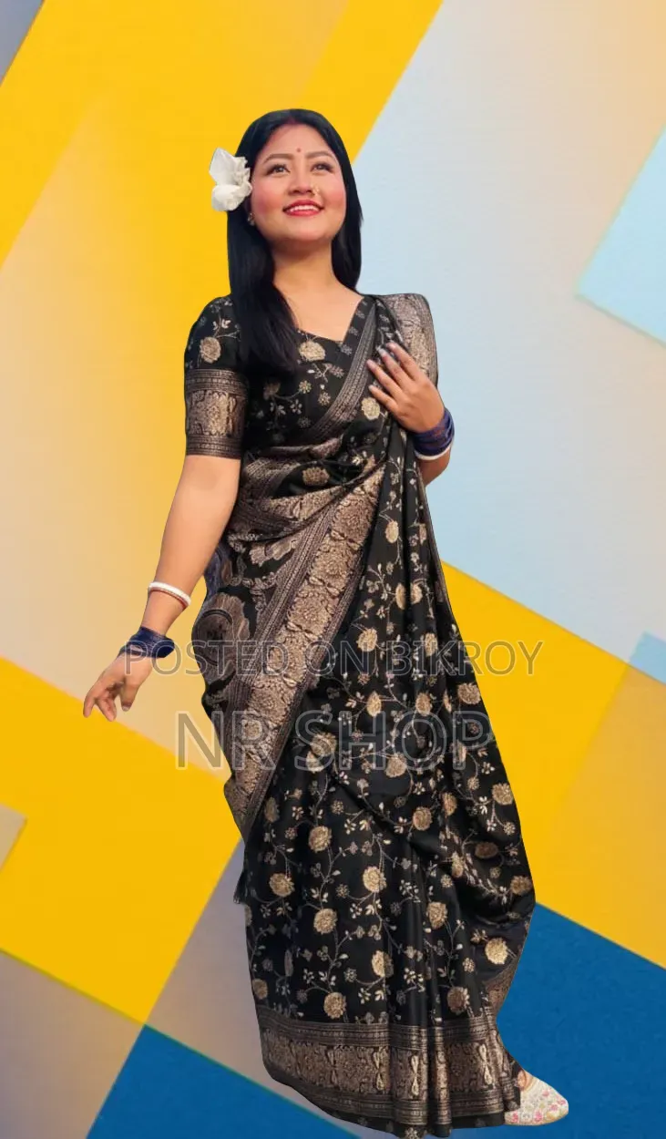 Premium Stylish Japanese Silk Saree (With Matching Blouse Piece)