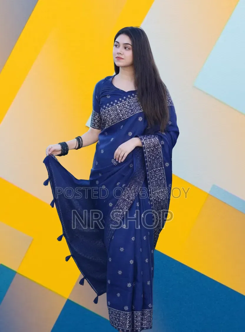 Premium Stylish Japanese Silk Saree (With Matching Blouse Piece)