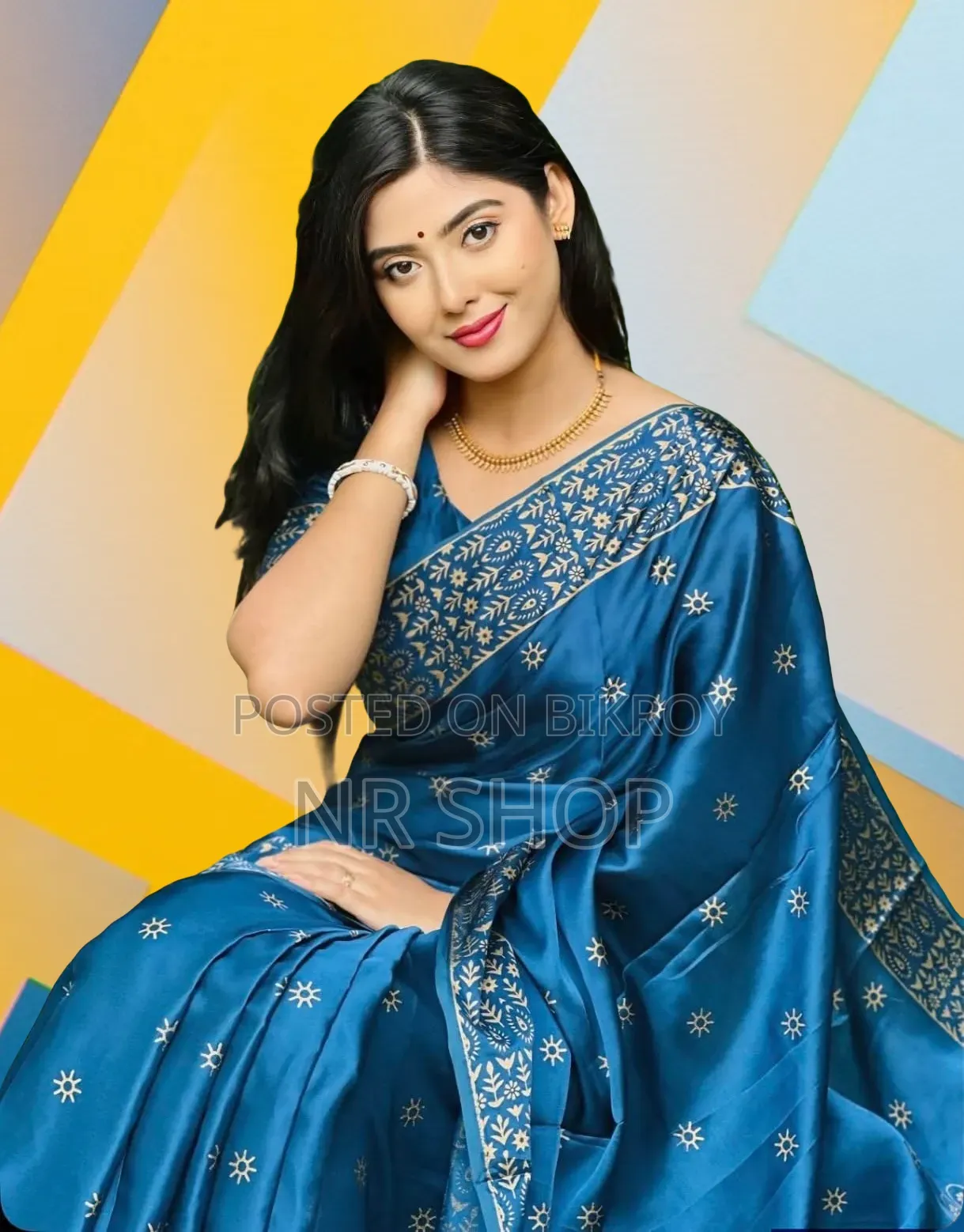 Premium Stylish Japanese Silk Saree (With Matching Blouse Piece)