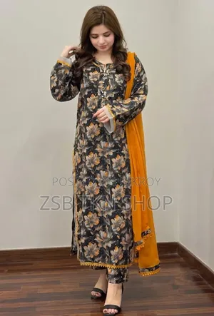 কটন রেডিমেড থ্রি পিস নতুন কালেকশন