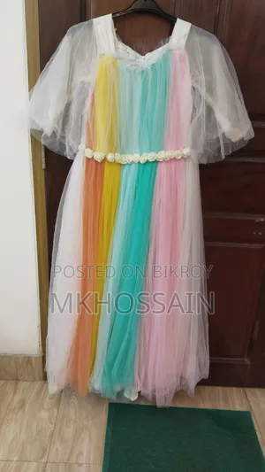 Long Gown Rainbow Dress Bikri Kora Hobe