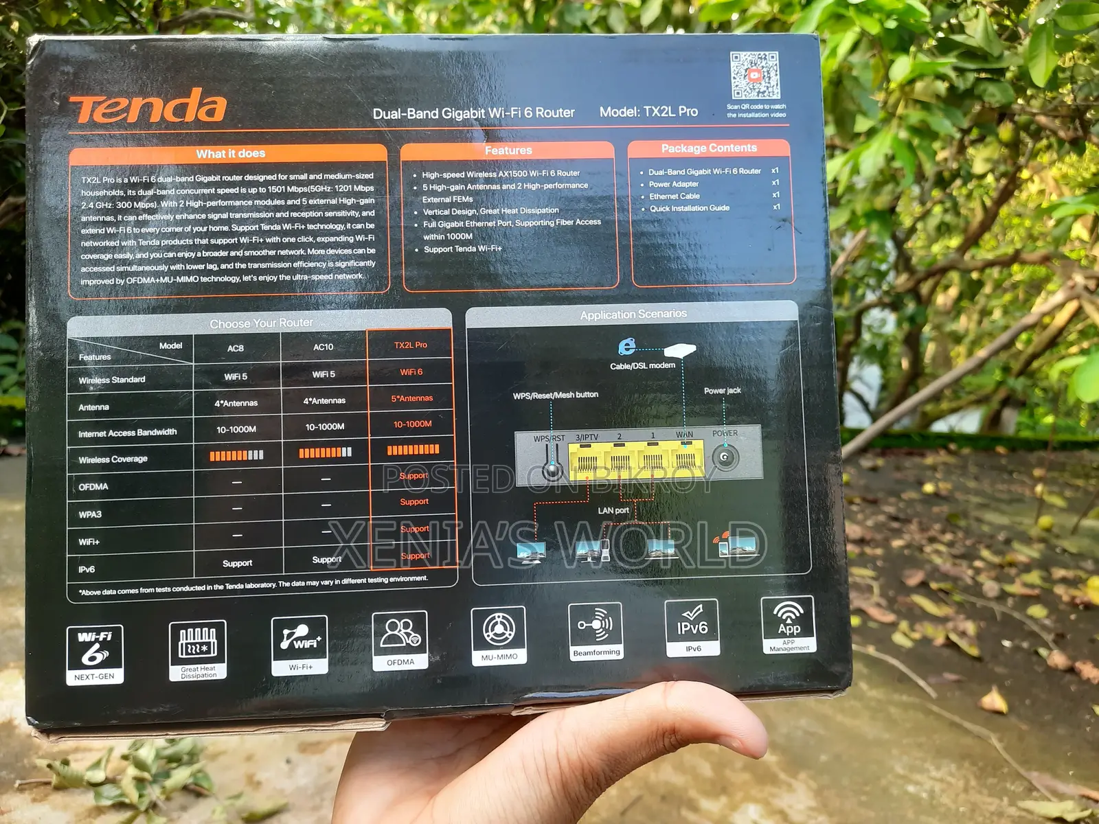 Tenda Tx2l Pro Wifi 6 Router + Solitine Xpon 1 Onu