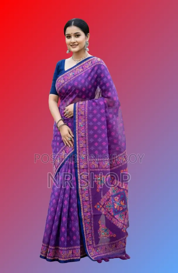 Premium Tangail Silk Boutique Saree (with running blouse piece)