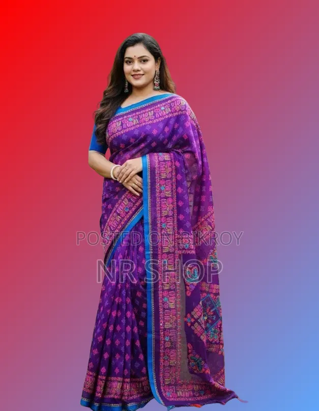 Premium Tangail Silk Boutique Saree (with running blouse piece)