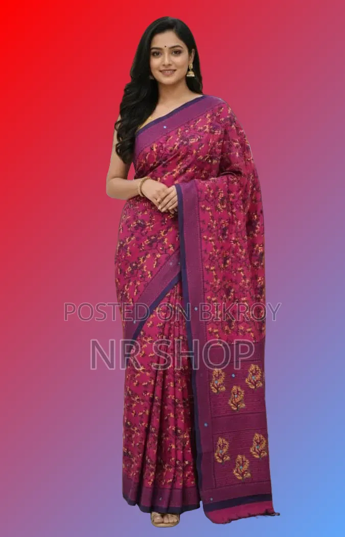 Premium Tangail Silk Boutique Saree (with running blouse piece)