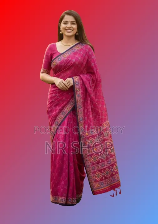 Premium Tangail Silk Boutique Saree (with running blouse piece)